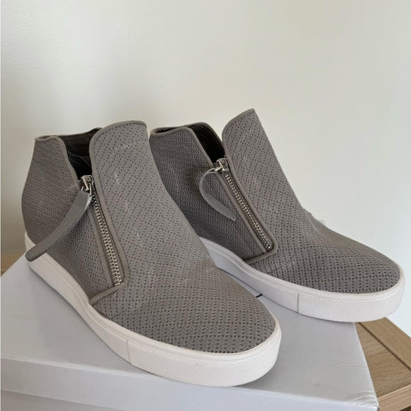 Steve Madden Camden Wedge Sneaker, Grey, size 8 - Picture 2 of 5